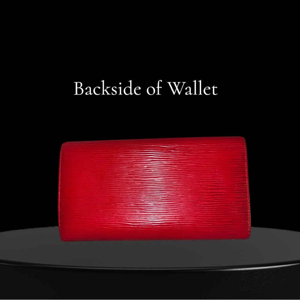 Louis Vuitton Red Epi Leather Clutch wallet EUC 71/2”x4” - Picture 2 of 13